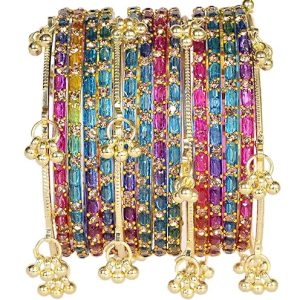 Kashmiri Ghungroo Raindrop Bangles Combo Set