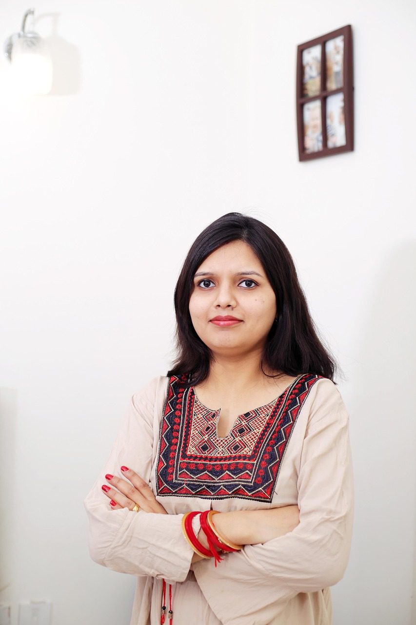 woman, indian, female, girl, pose, portrait, cross hand